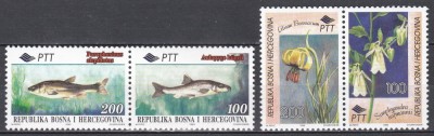 Bosnia și Herțegovina 1995 - Floră și faună, MNH foto