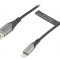Cablu USB Lightning 0.5m Negru