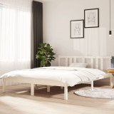 Cadru de pat, alb, 140x200 cm, lemn masiv de pin, vidaXL
