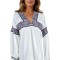 Bluza tip ie dama ML185 alb/mov marimea S