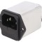 Conector Alimentare AC Tată 6A 250V IEC 60320 1,1mH