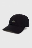 Lacoste șapcă de baseball din bumbac culoarea negru, cu imprimeu RK0491-031
