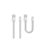 Set Cablu de date MicroUSB Remax RC-062m Tengy, 2.1A, 1m / 16cm, Alb