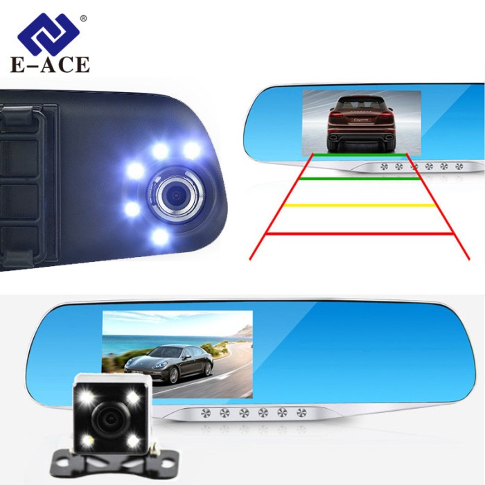 Oglinda cu DVR 4,3 + camera marsarier 12V
