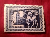 Timbru Belgia 1944 Ajutorul de Iarna St Martin (VI) , pete pe guma