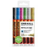 Set markere Metalice Molotow ONE4ALL 127HS 6cul/set 2 mm