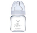 Biberon albastru anticolici cu gat larg PP EasyStart Royal Baby, 120ml, Canpol babies