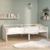VidaXL Pat de zi cu 3 locuri, alb, 90x200 cm, lemn masiv de pin 322165