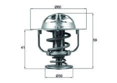 MAHLE TX 177 82D termostat,lichid racire