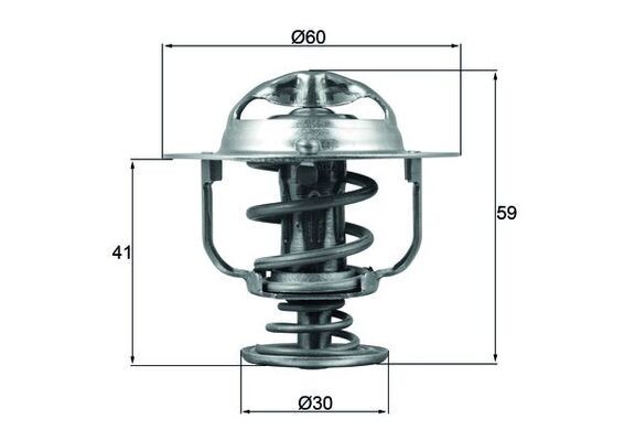 MAHLE TX 177 82D termostat,lichid racire