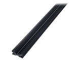 Radiator extrudat cu aripioare TO220 negru 1000mm x 54mm