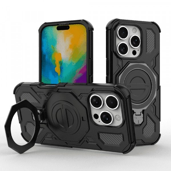 Husa pentru Apple iPhone 16 Pro Max, Techsuit, Carbon Shield Pro, Neagra