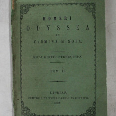 HOMERY - ODYSEA - NOVA EDITIO STEREOTYPA , TOMUS II , TEXT IN LIMBA GREACA , SUMAR IN LATINA , 1839