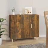 vidaXL Servantă, stejar fumuriu, 90x34x80 cm, lemn compozit