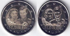 LUXEMBURG moneda 2 euro comemorativa 2021 - duce Guillermo, 2 versiuni UNC foto