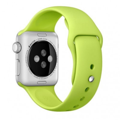 Curea iUni compatibila cu Apple Watch Ultra/SE/8/7/6/5/4/3/2/1, 38mm, Silicon, Green foto