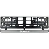 Set 2 bucati, suport numar inmatriculare argintiu Mazda