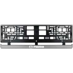 Set 2 bucati, suport numar inmatriculare argintiu Mazda