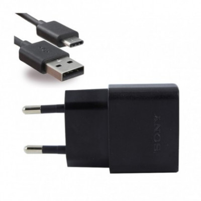 Incarcator retea Sony UCH20, 1,5A + Cablu Sony UCB20 USB Type-C Original foto