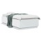 Gossi cadru de pat cu lumini led, alb, 100x200 cm, lemn prelucrat