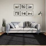 vidaXL Covor &bdquo;OVIEDO&rdquo;, fire scurte, negru, 200x200 cm