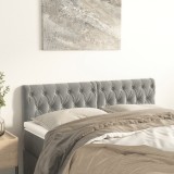 Gossi tablii de pat, 2 buc, gri deschis, 80x7x78/88 cm, catifea