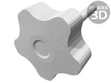Buton de reglare negru &Oslash;50mm filet M8