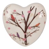 Cumpara ieftin Set 2 decoratiuni Inimioare Forest ceramica multicolora 12x12x4 cm