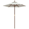 Umbrela de soare de gradina stalp din lemn nisipiu 196x231 cm GartenMobel Dekor, vidaXL