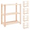 Gossi etajere cu 3 niveluri, 5 buc., 80x38x90 cm, pin masiv, 150 kg