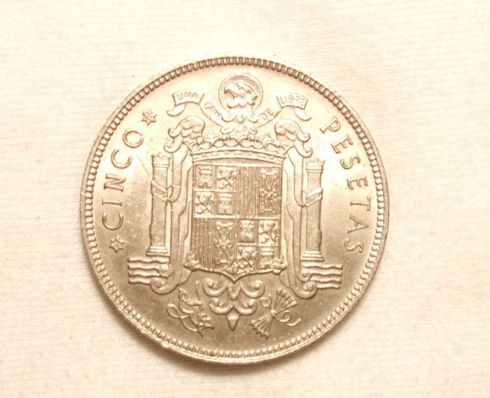 SPANIA 5 PESETAS 49 / 1950