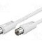 Cablu adaptor coaxiala 9,5mm mufa, coaxiala 9,5mm priza, 10m, 75&Omega;, Goobay - 11514