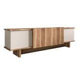 Cumpara ieftin Dulap TV Aramos pakoworld &icirc;n nuanță crem nuc 180x33x50cm