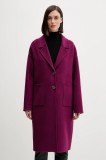 United Colors of Benetton palton de l&acirc;nă culoarea violet, 28F7DN082