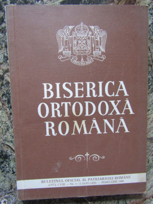 BISERICA ORTODOXA ROMANA. BULETINUL ANUL CVIII NR.1-2 IANUARIE-FEBRUARIE 1990 foto