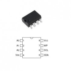 EEPROM I2C SERIAL 24C02 SMD foto