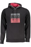Cumpara ieftin Hanorac barbati din molton fara fermoar cu imprimeu cu logo negru, M