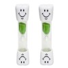 Set 2 clepsidre pentru perierea dintilor, 3 minute, 10 x 2.5 cm, verde