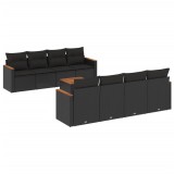 Patio Sofa Set 8-Locuri Black