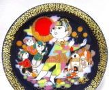 FARFURIE DECORATIVA PORTELAN CU COBALT ROSENTHAL DESIGN BJORN WIINBLAD ALADIN SI LAMPA FERMECATA