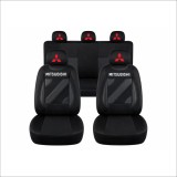 Set Huse Scaune Universale Nero Negru Personalizate cu Mitsubishi