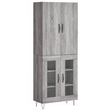 Cumpara ieftin Dulap inalt, gri sonoma, 69,5x34x180 cm, lemn compozit