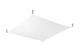 Plafoniera Luna, 4 lumini, metal/textil, alb, 105 x 105 x 15 cm