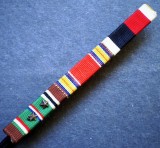 M.172 USA SUA 3 BARETE ETO CAMPAIGN 2S + VICTORY + OCCUPATION SERVICE RIBBON