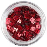 Confetti cu gaură - pătrate roşii