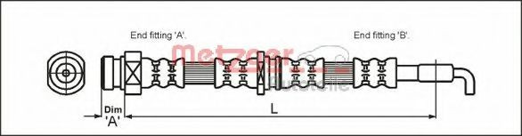 Conducta / cablu frana VOLVO V40 Combi (VW) (1995 - 2004) METZGER 4113669