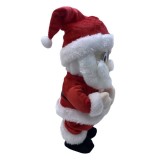 Mos Craciun de plus care canta si danseaza 35 cm