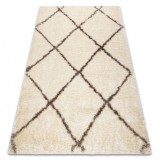 Covor FLUFFY 2373 shaggy spalier - cremă / bej, 160x220 cm, Dreptunghi, Poliester