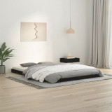 Cadru de pat, negru, 140x200 cm, lemn masiv de pin, vidaXL