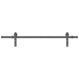 Cumpara ieftin Set feronerie pentru usa glisanta, negru, 152 cm, otel